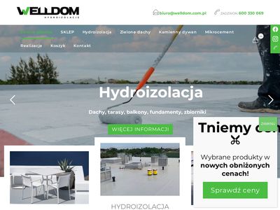 Welldom Polski dystrybutor płynnch membran hydroizolacyjnych oraz mikrocementu