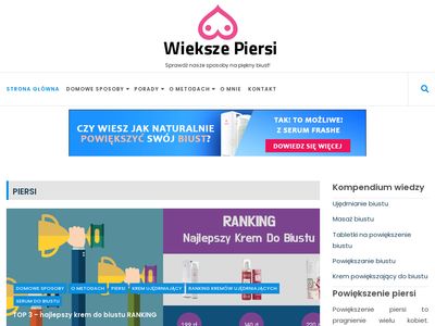 Pięlegnacja piersi - to proste. Portal dla kobiet - wieksze-piersi.com.pl
