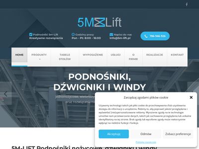 Podnośniki towarowe Warszawa - 5m-lift.pl