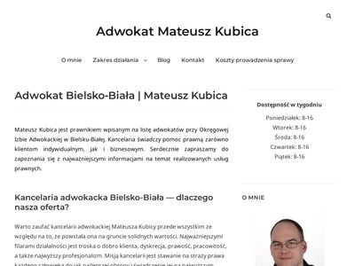 Kancelaria Adwokacka Bielsko-Biała | Adwokat Mateusz Kubica