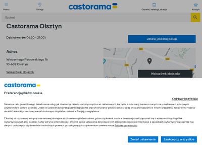 Castorama ul. Wincentego Pstrowskiego 16 10-602 Olsztyn