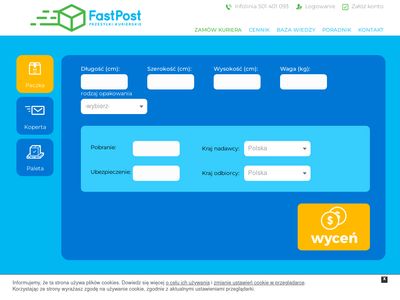 Fastpost.pl zamów kuriera DHL