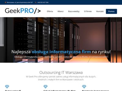 Outsourcing IT i obsługa informatyczna firm - GeekPro