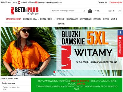 Beta Plus - Hurtownia internetowa odzieży damskiej