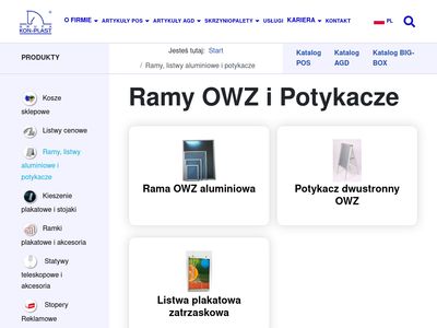 Producent ram OWZ – Firma Kon-Plast