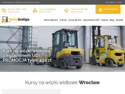 Kursy-szeliga.pl - uprawnienia na wózki widłowe