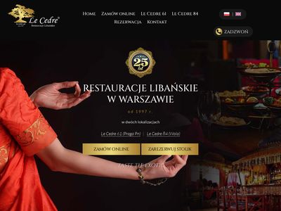 Kuchnia arabska Warszawa Le Cedre
