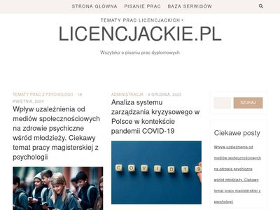 Praca licencjacka - licencjackie.pl