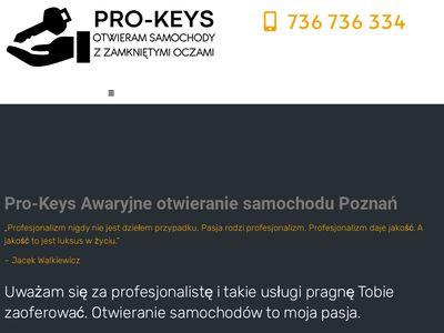 Pro-Keys Awaryjne otwieranie samochodu Poznań
