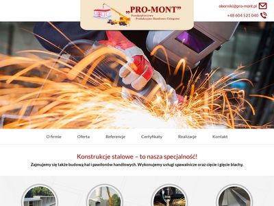 Konstrukcje stalowe produkcja - Firma Pro-Mont