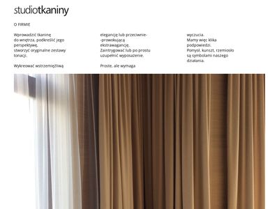 Firany, zasłony, dekoracje okien Poznań - Studio Tkaniny
