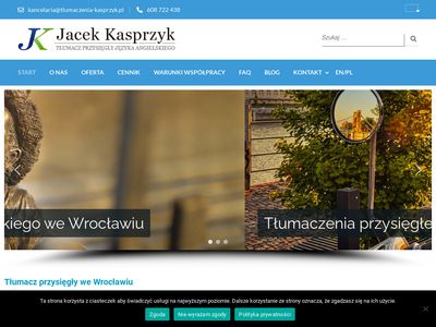 Tłumacz przysięgły języka angielskiego we Wrocławiu - Jacek Kasprzyk