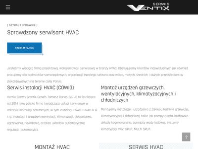 Ventix Serwis - montaż i serwis instalacji HVAC