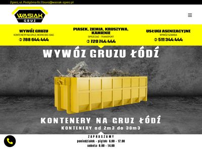 Wywóz gruzu Łódź - Kontenery na gruz Łódź - wasiak-zgierz.pl