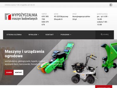 Wypożyczalnia maszyn budowlanych - wypozyczalnia-24.pl