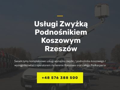 Podnośnik koszowy Rzeszów - zwyzka-rzeszow.net