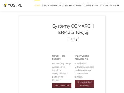 Rozwiązania Systemy ERP - Yosi