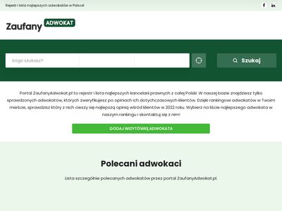 Ranking adwokatów na ZaufanyAdwokat.pl